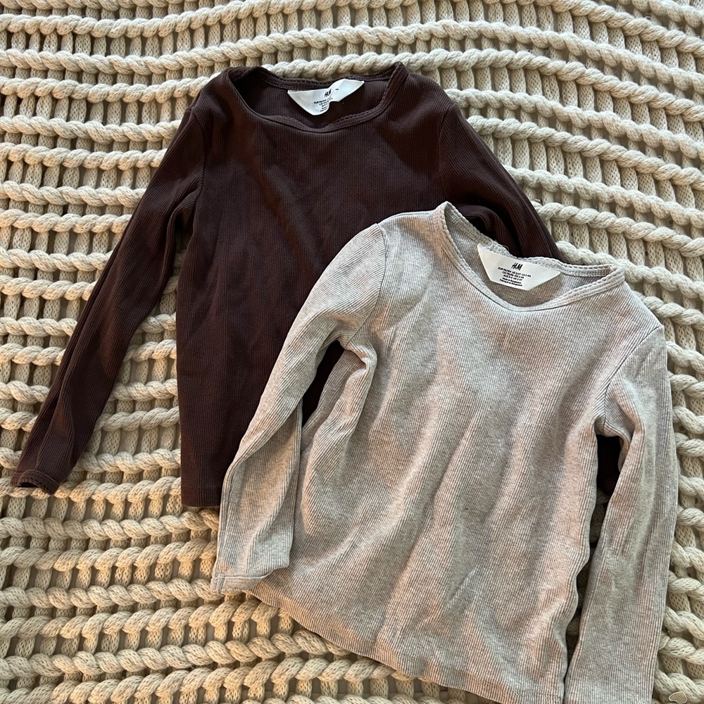 Bundle of 4 girls 3-4t H&M long sleeve tops